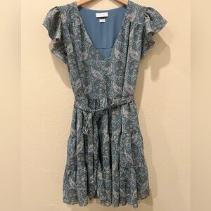 Aritzia Paisley Wrap Midi Sundress